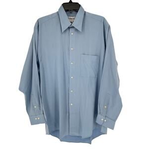 Alfani Men's Oxford Dress Shirt Button Up Long Sleeve Light Blue